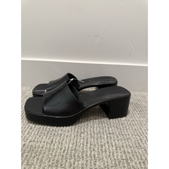 Steve Madden Chunky Block Heel Slide Sandals Harlan’ Black Sz 7 - Picture 3 of 5